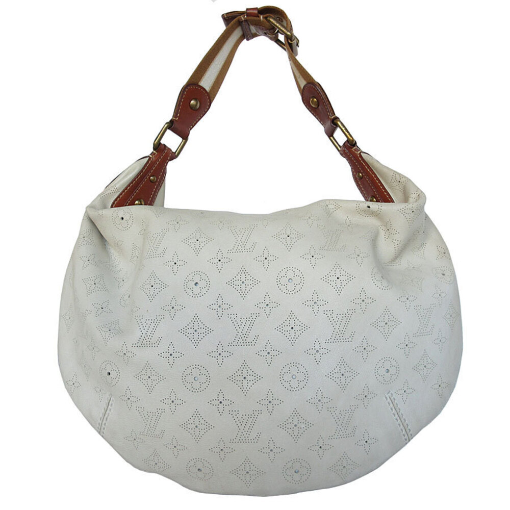 Louis Vuitton Shoulder Gold Mahina Onata Beige Monogram Bag Gold Tan